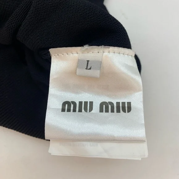 Miu Miu Black and White Knit Top - Picture 4 of 6